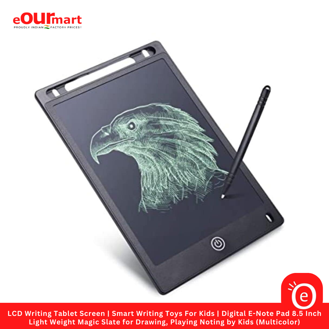 LCD Writing Tablet Screen Smart Writing Toys For Kids Digital E-Note Pad Inch Best For Birthday Gift Girls Boys, (Multicolor)