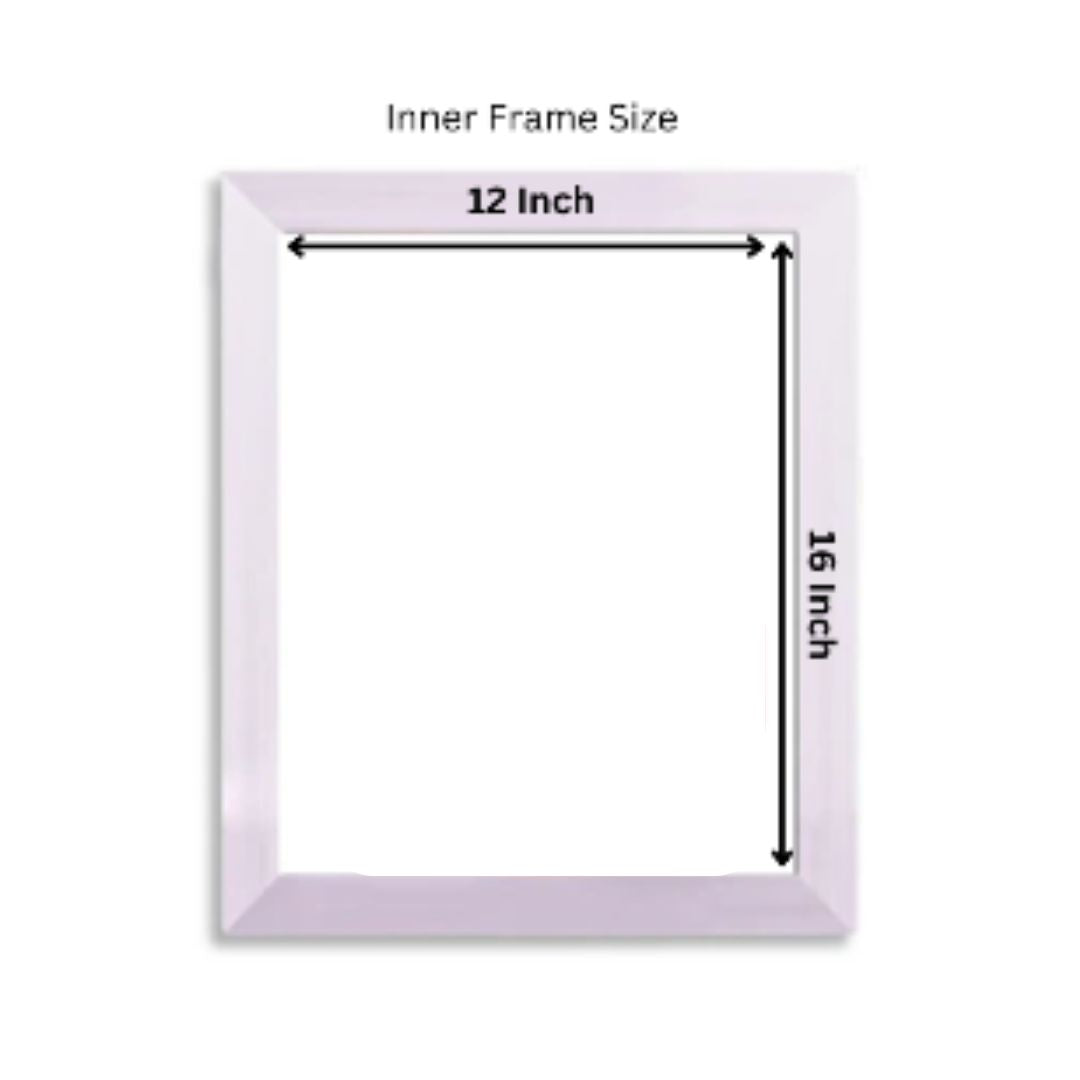 A3 Size Certificate Frame Document A3 Wall Photo Frame 12x16 Inch Photo Frame, Synthetic Wood Moulding with Unbreakable Plastic Glass (White)