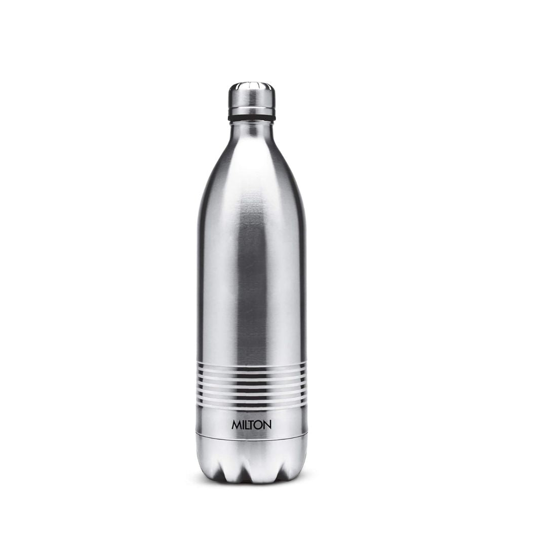 Milton Water Bottle Duo DLX 1000 Thermosteel 24 Hours Hot and Cold Water Bottle, Litre, Silver