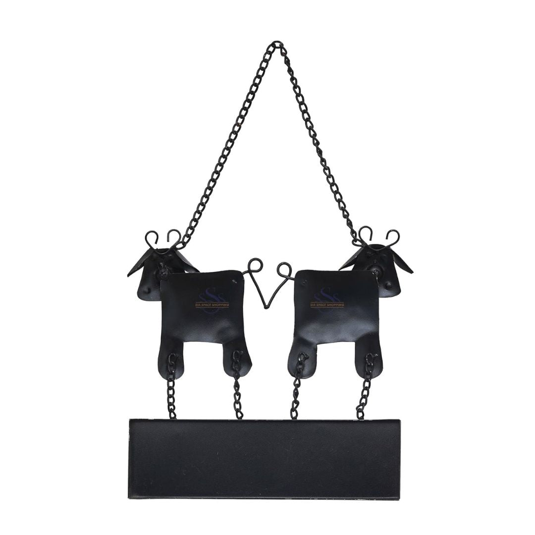 Metal Wall Art Wel-Come Cow Key Holder | Cow Hanging Wall Decor | Anti Rust Powder Coated | Premiun Wall Hanging For Living Room And Bedroom | (10 X 1 X 12 Inch)