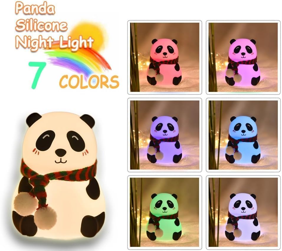 Touch Silicone Panda Light Lamp, MOQ 100 PCS, @175/- Per Piece | Night Light for Kids, Girls & Boys | Cute Bedroom Decor for Women | Cute Panda Lamp