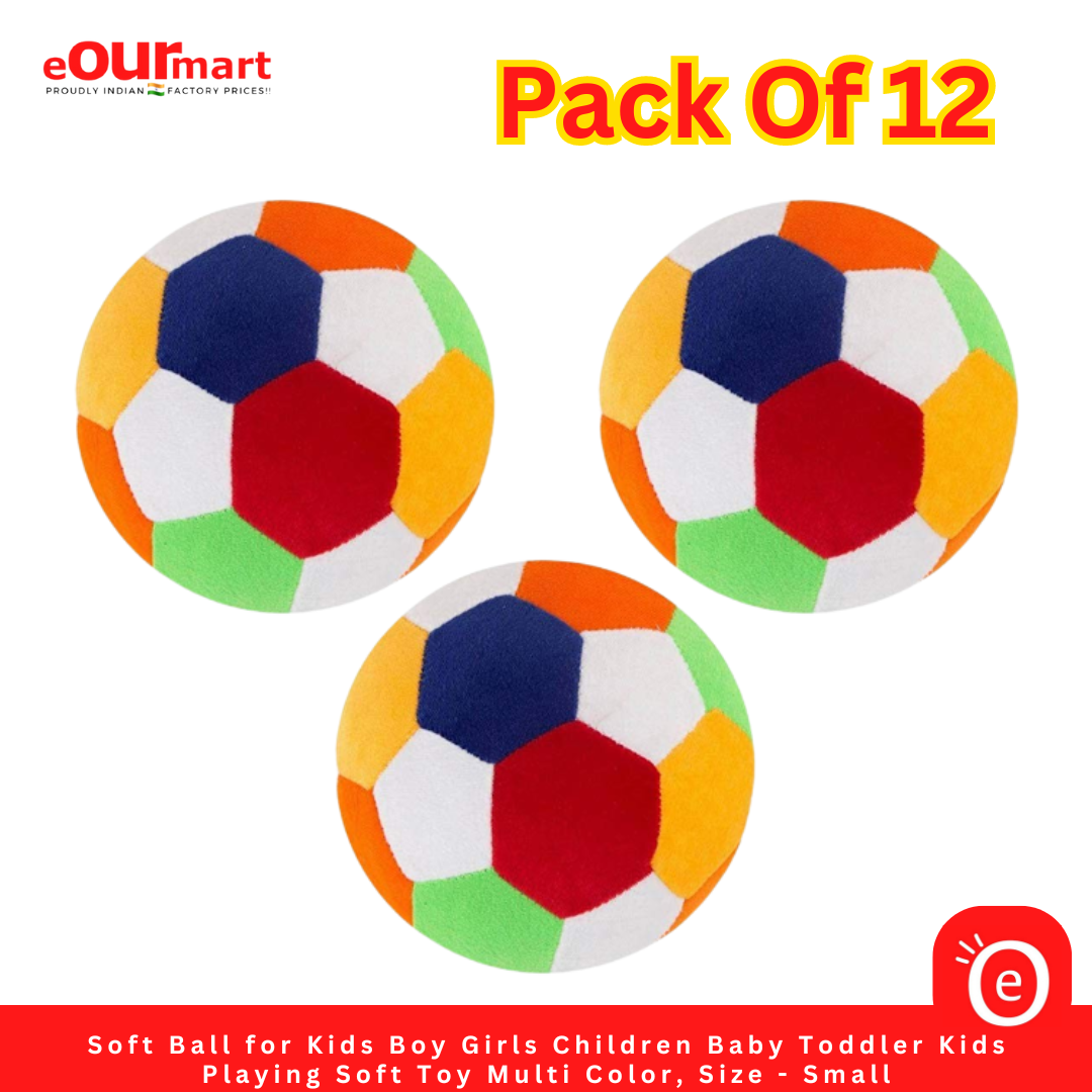 Soft Ball for Kids Boy Girls Children Baby Toddler Kids Playing Soft Toy Multi Color, Size - Small