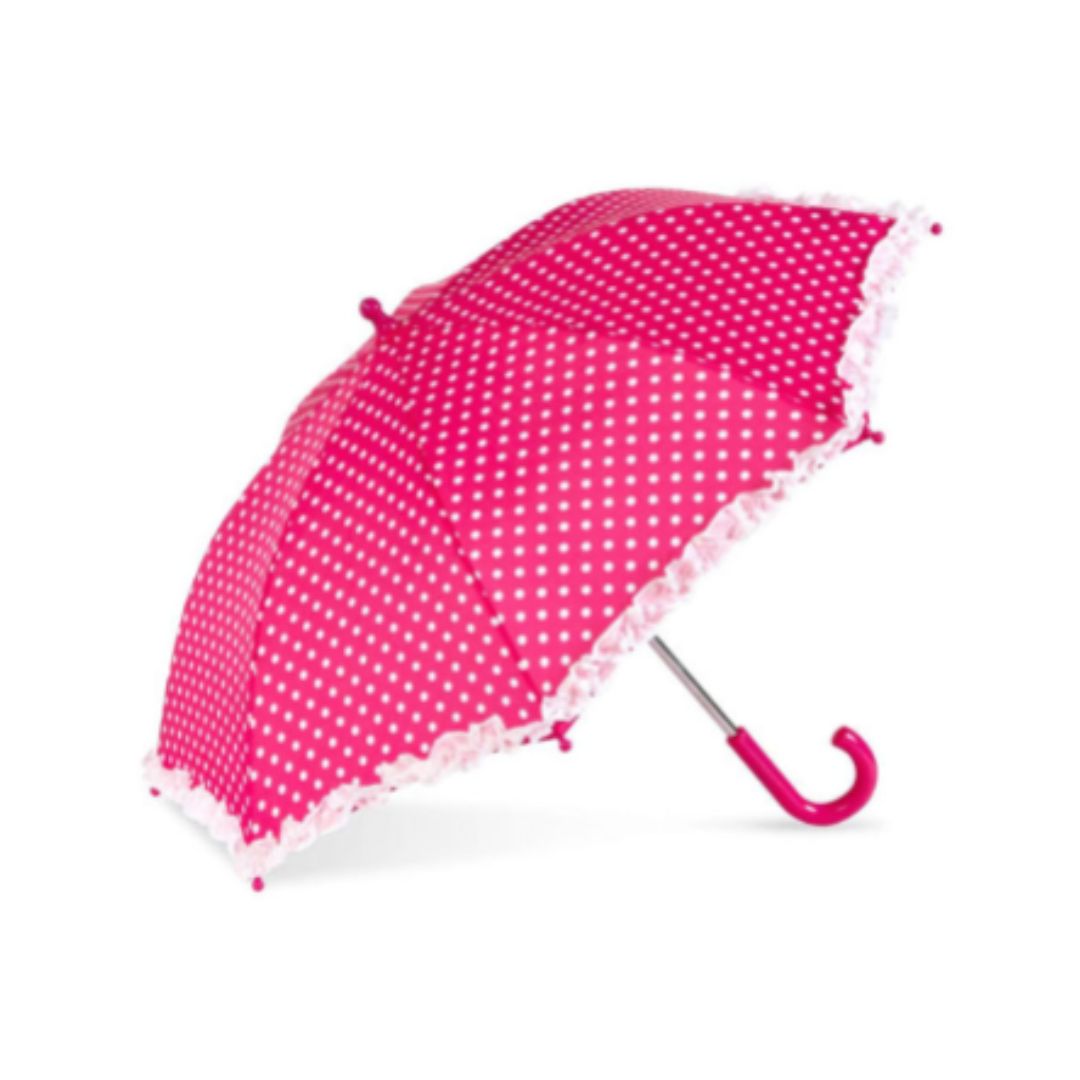 Dot Printed Umbrella For Kids, Size - 12 Inch, Multicolor
