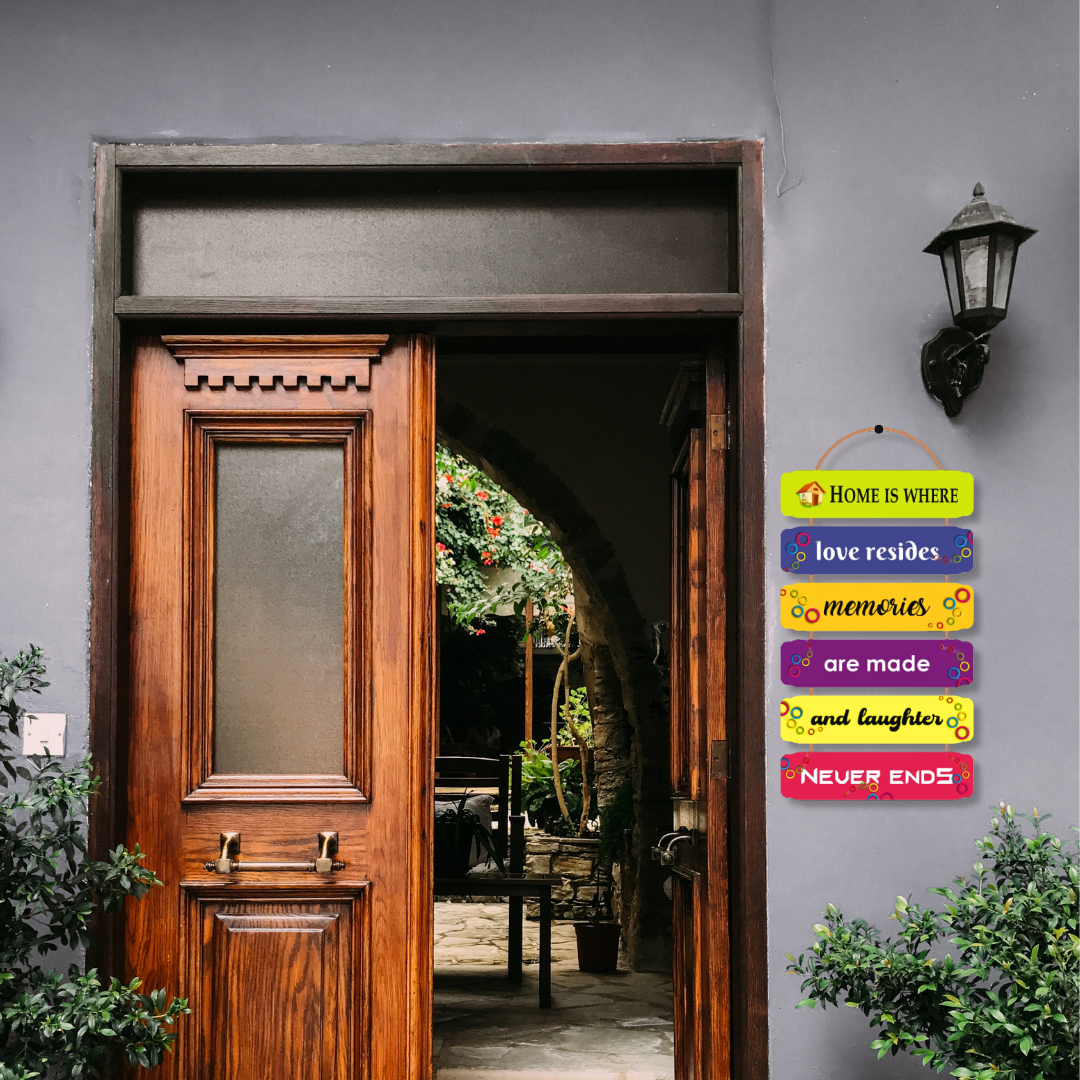 Wall Hangings Inspirational quotes for Home and Family | Wall Decor Hanging Wooden Art Decoration item for Living Room (12X24 Inch) Pine Wood Mdf