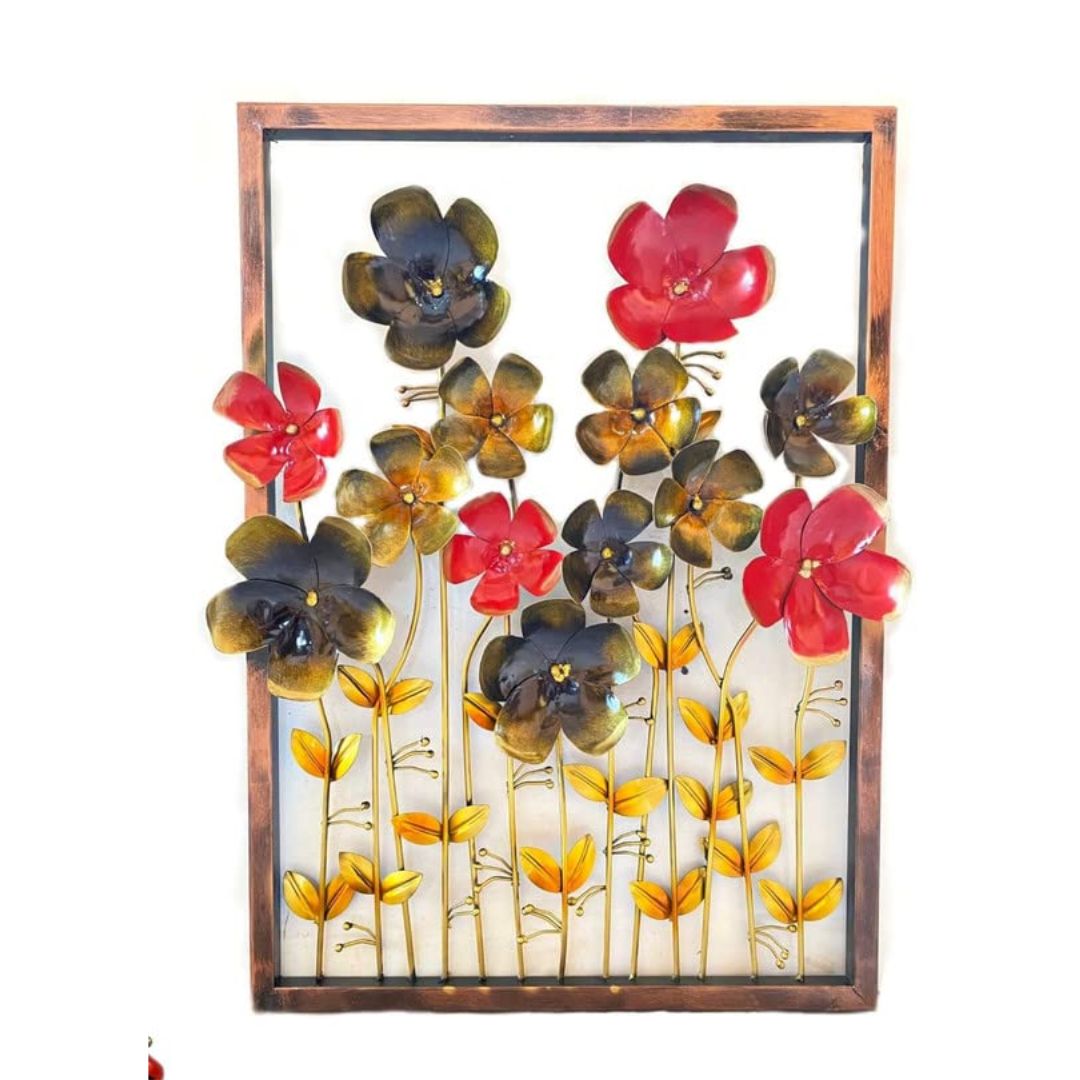 Metal Wall Art Daisy Panel Ton (B)