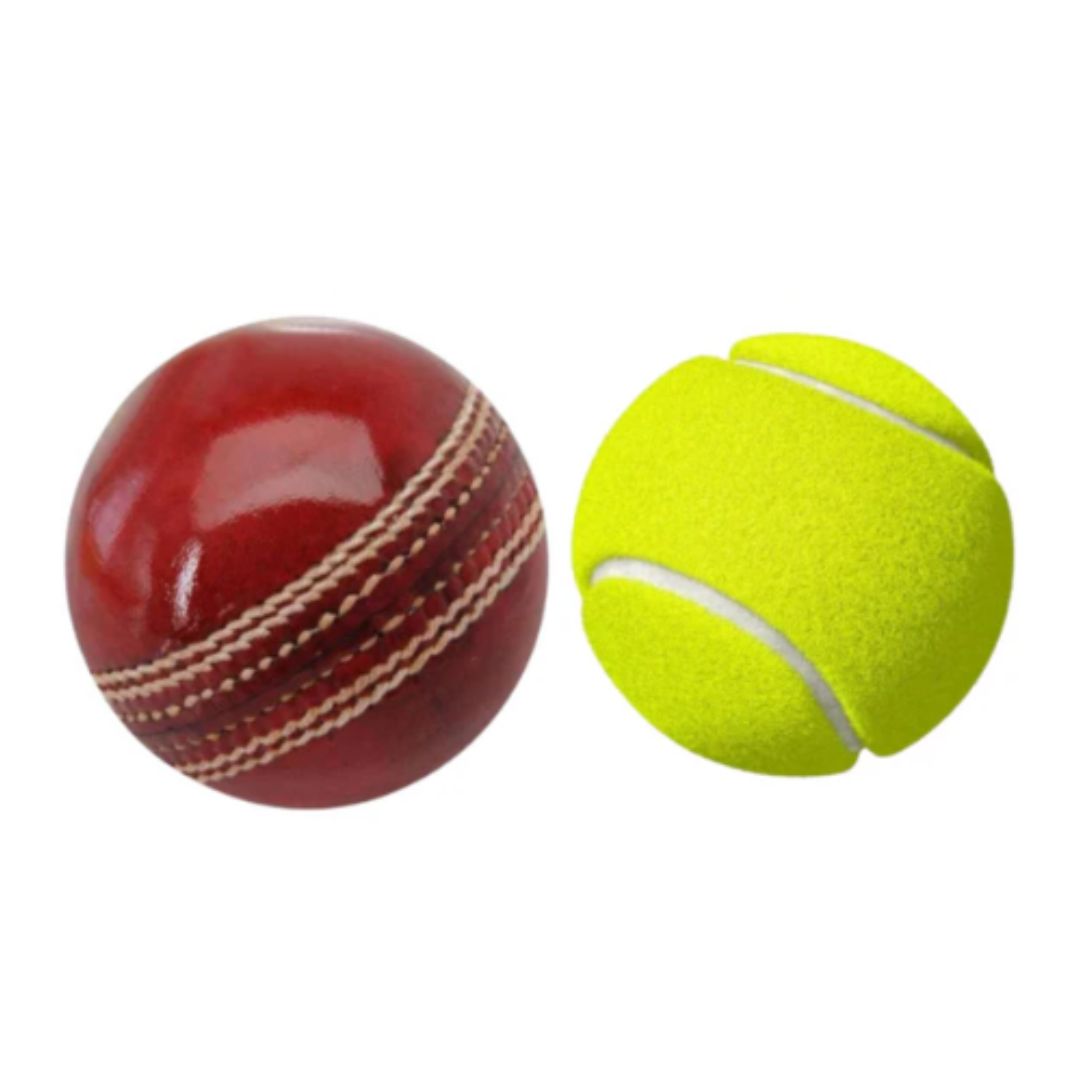 Combo Of Leather Ball & Cricket Tennis Ball (Buy Minimum 3 Sets @389.90/-