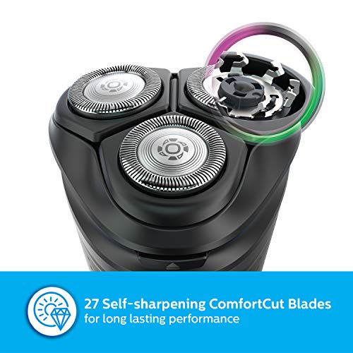 Philips S1223/45 Cordless Electric Shaver, 3D Pivot & Flex Heads, 27 Comfort Cut Blades, Up to 40 Min of Shaving