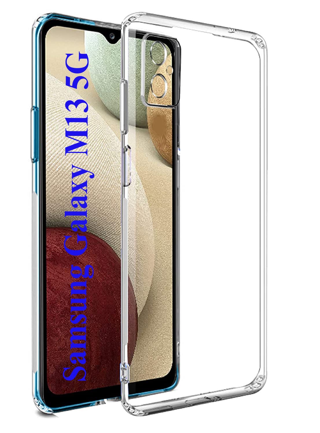 Transparent Silicone Mobile Back Cover for Samsung M 13 (5G) (Soft Flexible Back Cover)