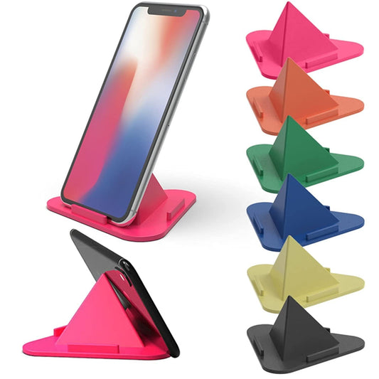 Three-Sided Triangle Desktop Mobile Stand, Pyramid Shape Phone Holder  (Multicolor)