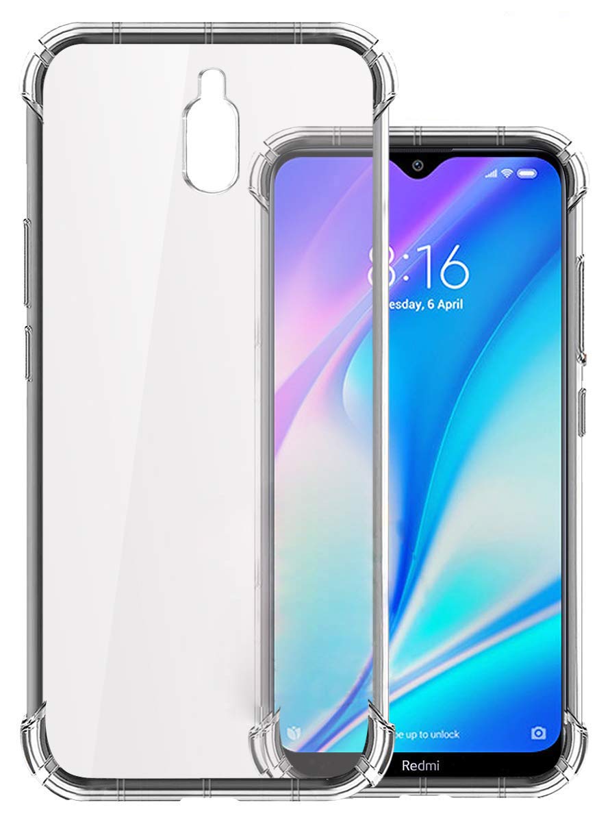 Transparent Silicone Mobile Back Cover for Mi Redmi 8A Dual (Soft Flexible Back Cover)