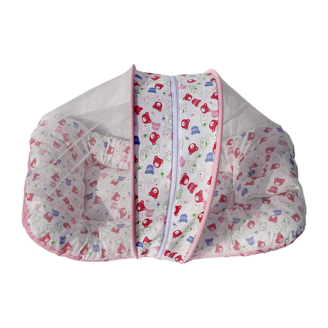 Baby Bed for New Born with Mosquito Net, Baby Shower Gift Pack (Multicolor)
