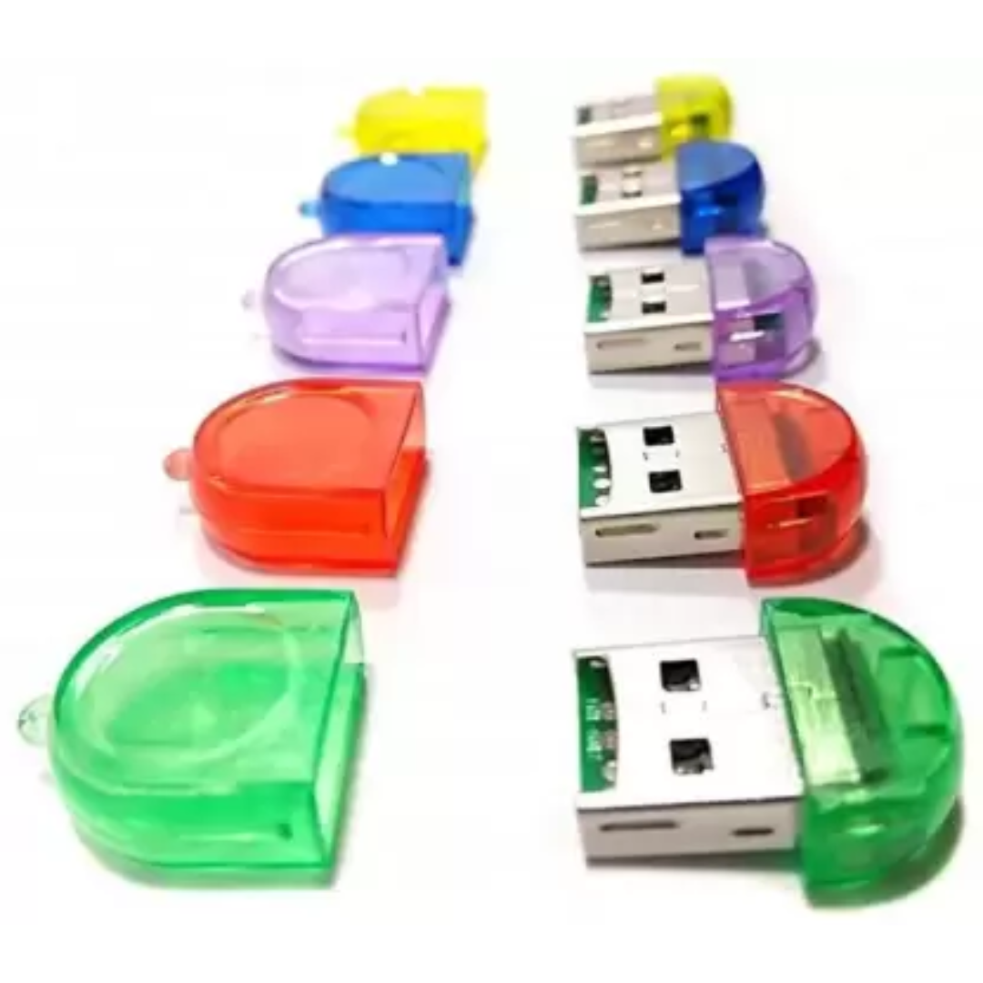 Memory Card Reader for Micro SD Card, Pack of 2 (Multicolor)
