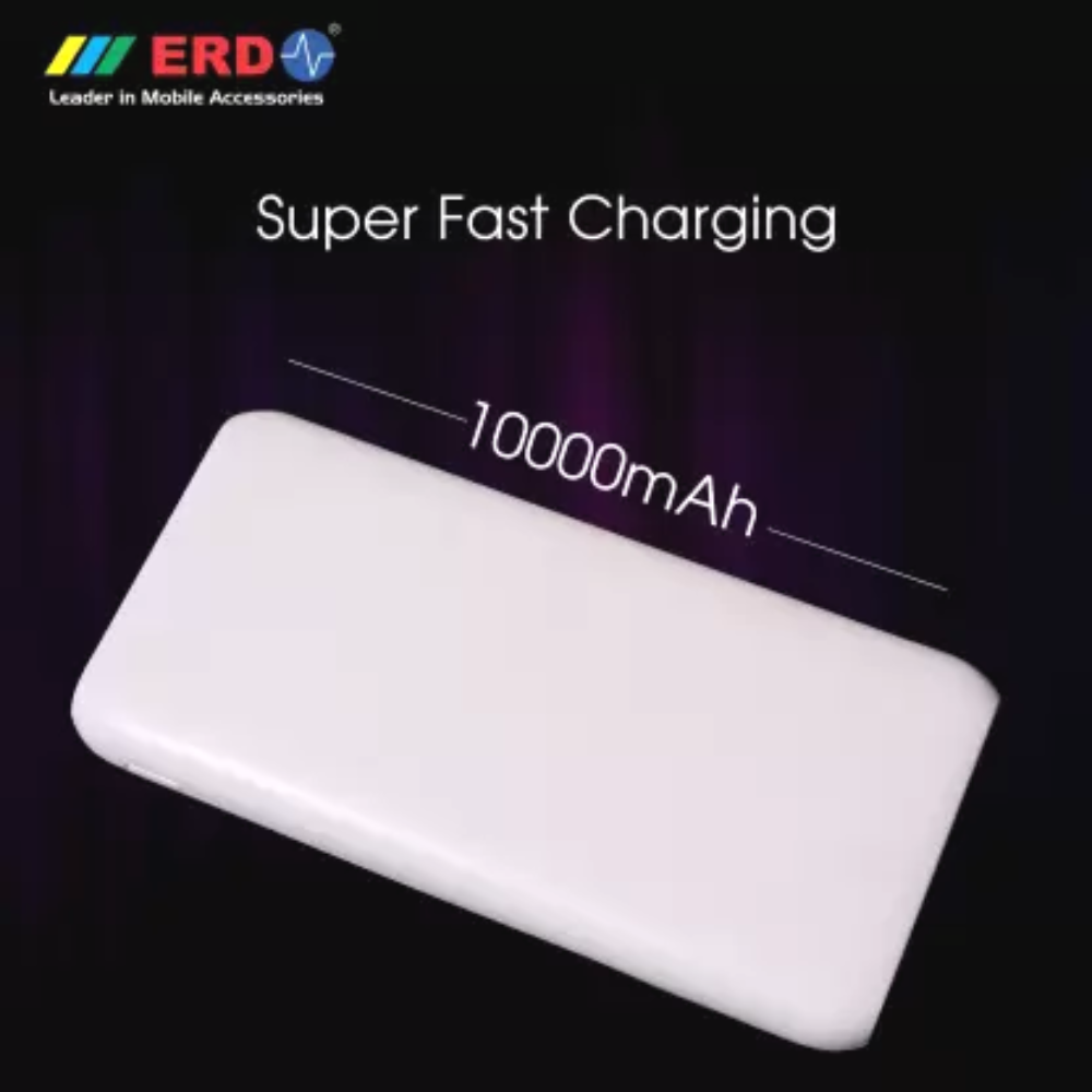 ERD Power Bank (10000 mAh) Fast Charging Twin Port Micro USB+Type C Port