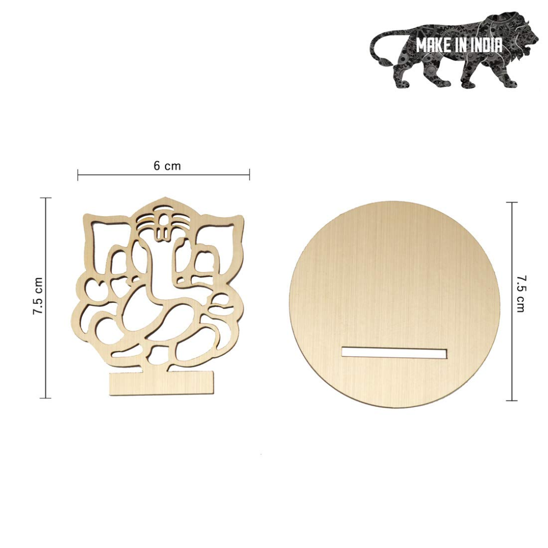 Ganesha Shadow Fancy Tea Light Holder for Diwali Decoration (1 Tealight FREE)