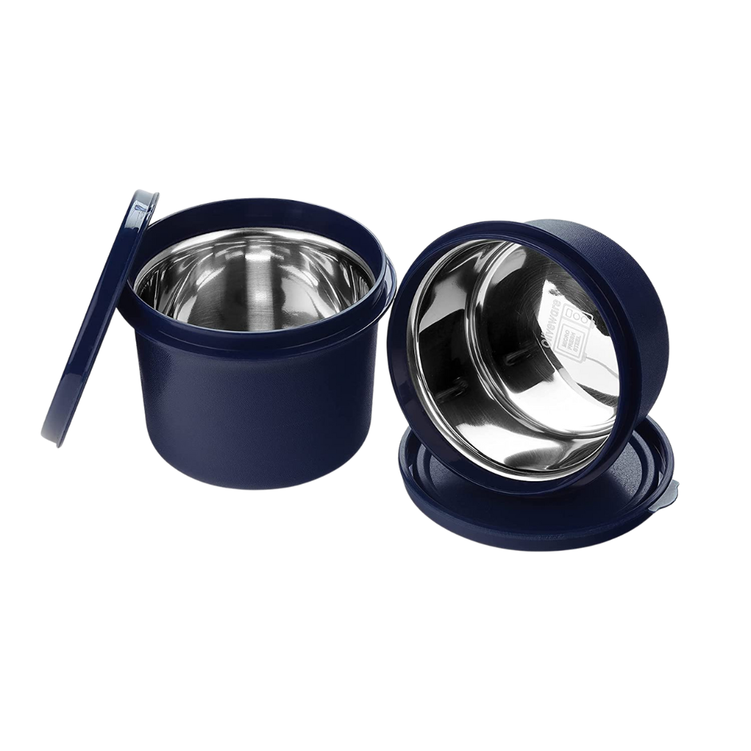 Lunch Box with 2 Containers and Insulated Fabric Bag, Stainless Steel