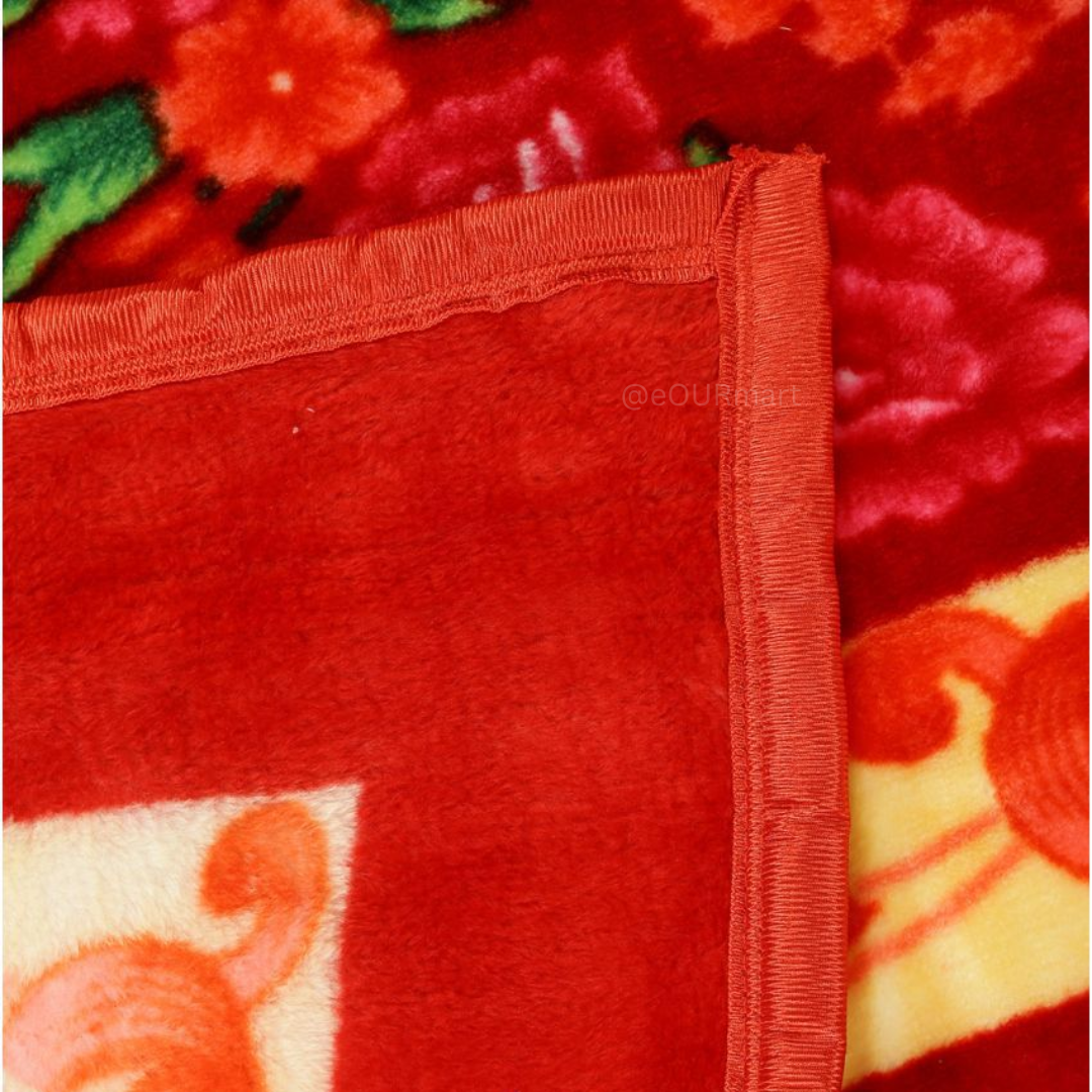 Mink Blanket, Single Ply Blanket for Winters, Single Bed (Multicolor)