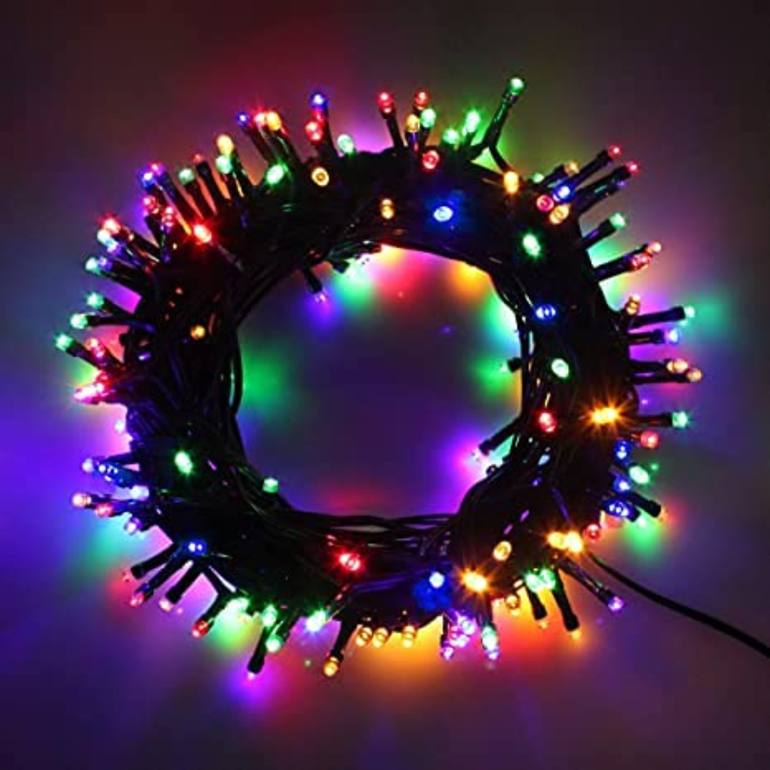 Diwali Lights For Home | Rice String Light for Home Decor, RGB with Mode Changing Switch(250 Inch, 24 bulb, Multicolor)