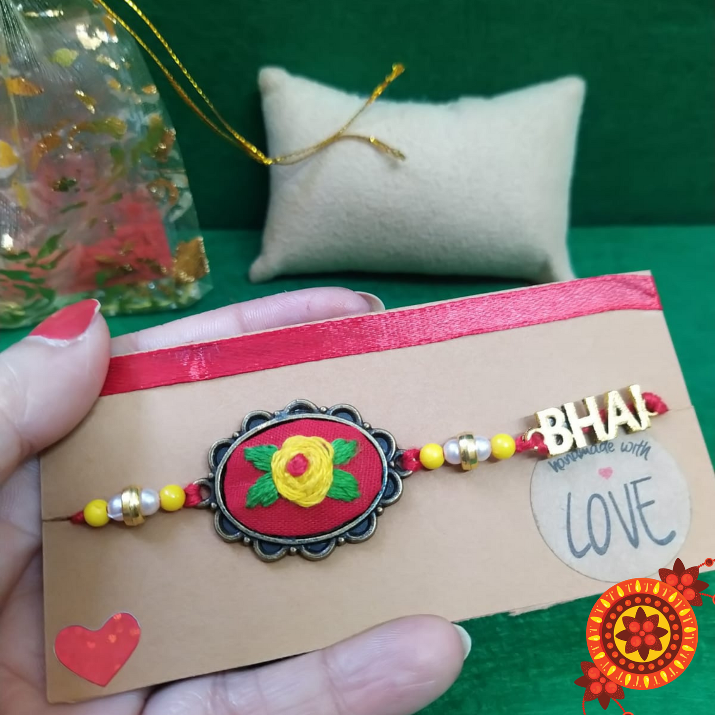 Raksha Bandhan Gift Hamper, Special Handmade Rakhi, Raksha Sutra for Brother