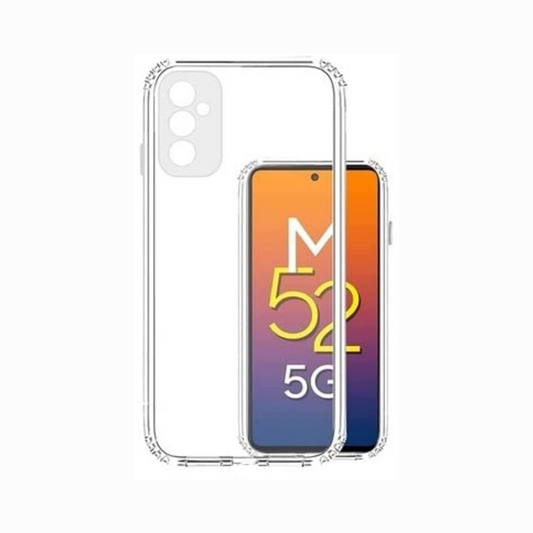 Transparent Silicone Mobile Back Cover for Samsung M 52 (5G) (Soft & Flexible Back Cover)