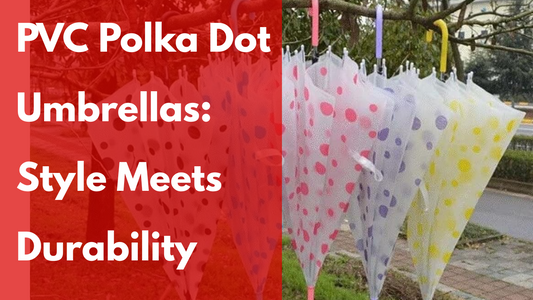 🌧️ PVC Polka Dot Umbrellas: Style Meets Durability