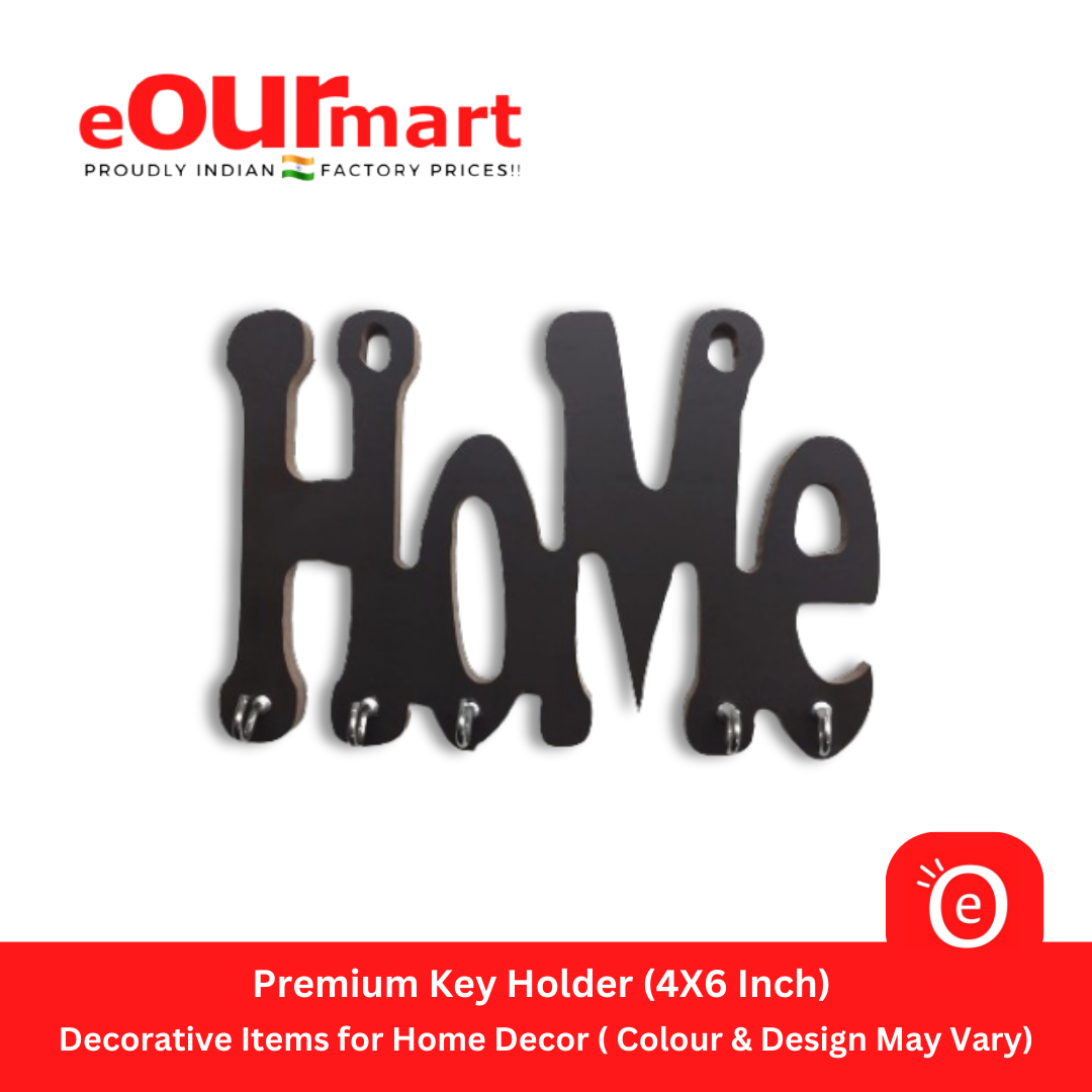 Designer Key Holder For Home (4X6 Inch) ( Colour & Design May Vary)