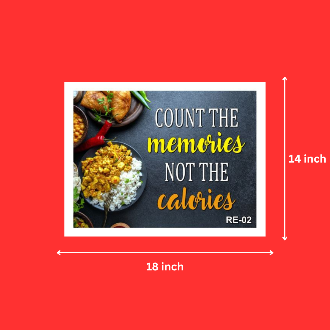 Wall Decor Quotes on Food Photo frames Assorted Wholesale @ ₹130 MOQ 50 Units | kitchen Wall Posters with White Frame for Food Lover (14X18 Inch)