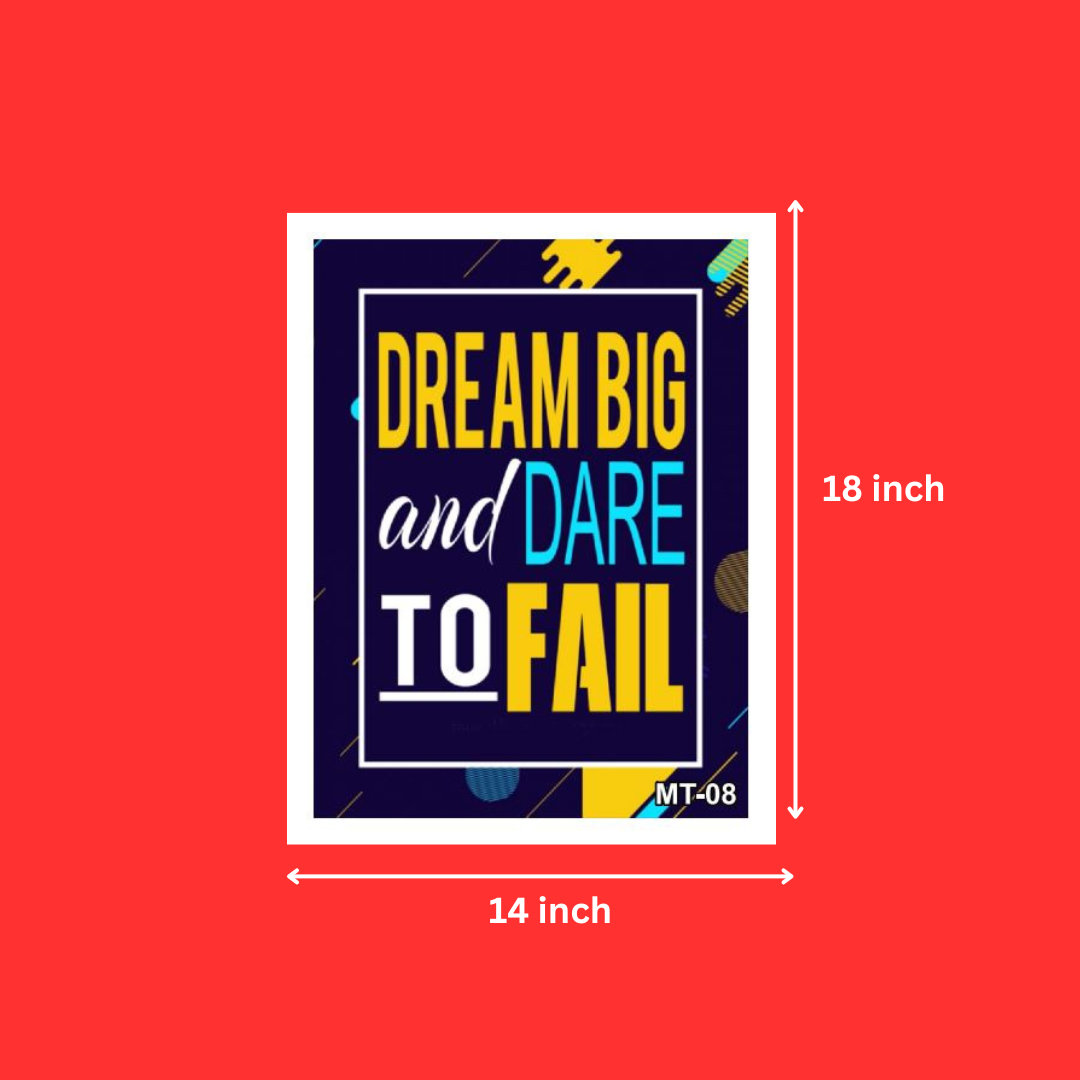 Buy Encouraging Quote Dream big and Dare to Fail Frame for Living Room ...