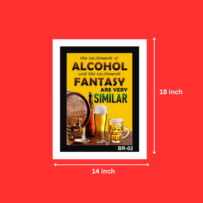 Alcohol Battle Frame Buy Vodka Frames with quotes - Cocktail Laminated Digital Print Frames ...