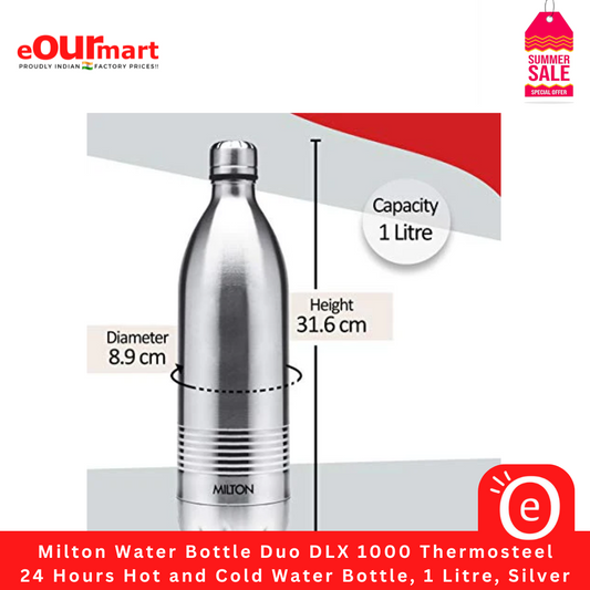 Milton Water Bottle Duo DLX 1000 Thermosteel 24 Hours