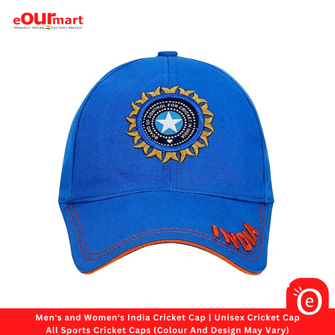 Men's and Women's India Cricket Cap | Unisex Cricket Cap | All Sports Cricket Caps (Colour And Design May Vary)
