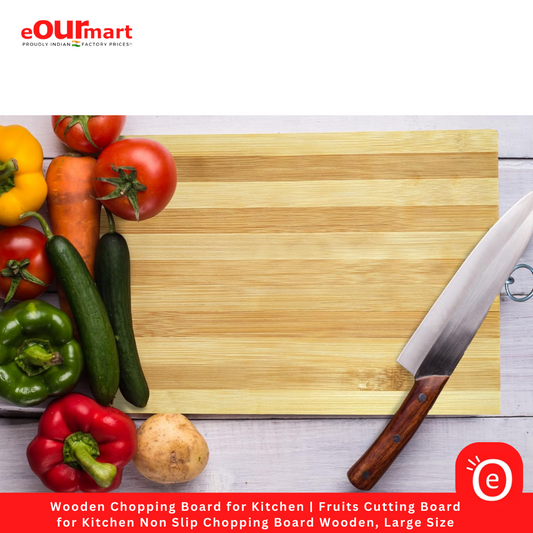 Wooden Chopping Board for Kitchen | Fruits Cutting Board for Kitchen Non Slip Chopping Board Wooden, Large Size