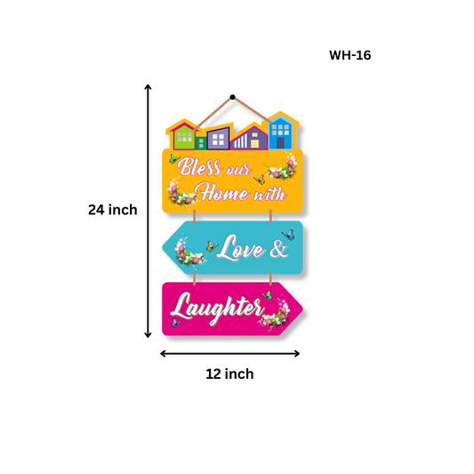 Wall Hanging Wholesale B2B@ ₹110 MOQ 48 Pcs Factory Price | Wall Hangings with Bless Home Quotes for Main Door of Home | Wall Art for Gifting ( 12X14 Inch)
