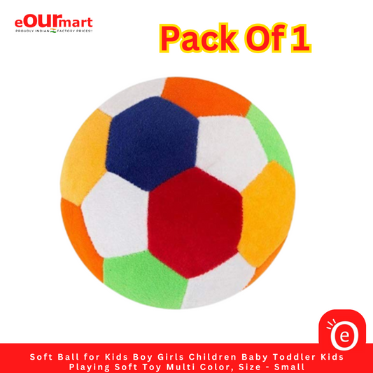 Soft Ball for Kids Boy Girls Children Baby Toddler Kids Playing Soft Toy Multi Color, Size - Small