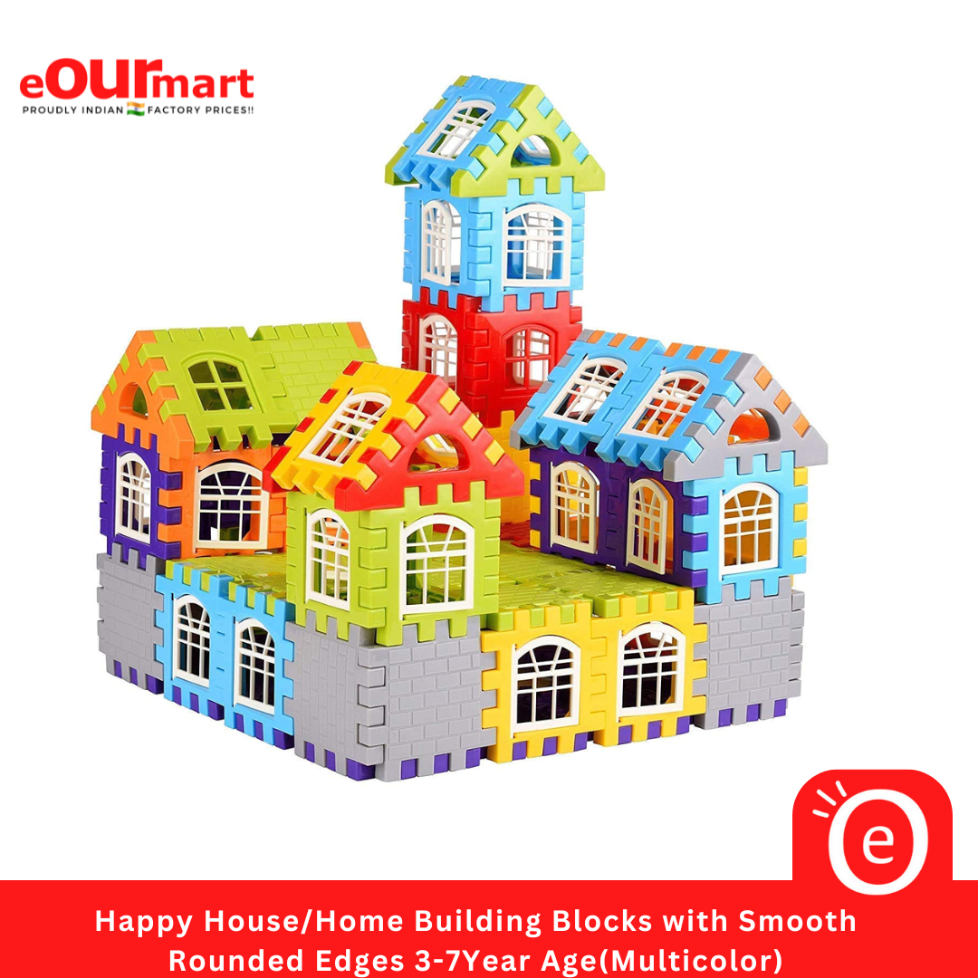 Happy House/Home Building Blocks with Smooth Rounded Edges – eOURmart.com