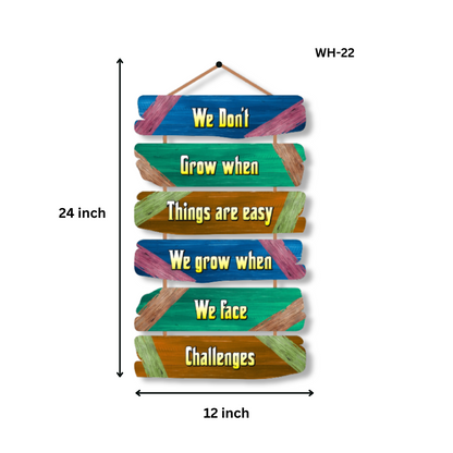 Wall Hanging Wholesale B2B@ ₹110 MOQ 48 Pcs Factory Price | Wall Hangings Motivational Quotes for Study Room | Wall Hanging for Home and Office Decoration (12X24 Inch)