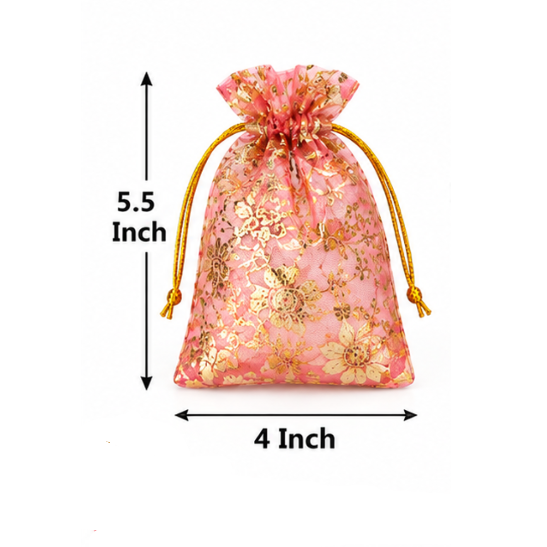 Potli Bags for Return Gifts | Organza Drawstring Pouches | Factory Rate