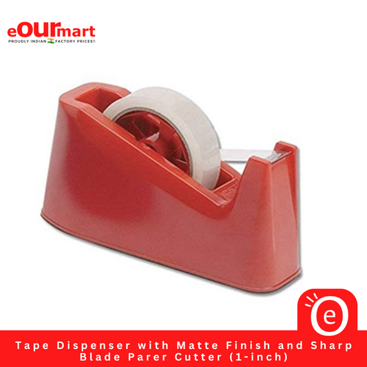 Tape Dispenser with Matte Finish and Sharp Blade Parer Cutter (1-inch)