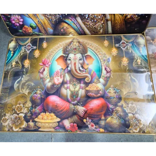 Golden MDF 18x24 Inch Bubble Crystal Frame, For Diwali Gift, Size - 18x24 Inch Inch , Mix Design