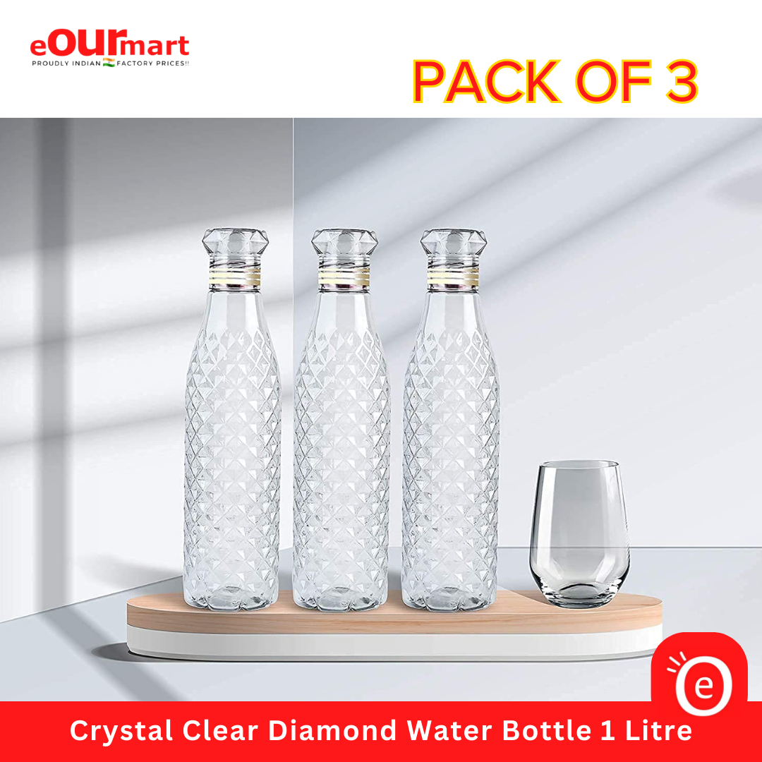 Crystal Clear Diamond Water Bottle 1 Litre
