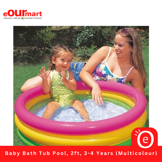 Baby Bath Tub Pool, 2ft, 3-4 Years (Multicolour)