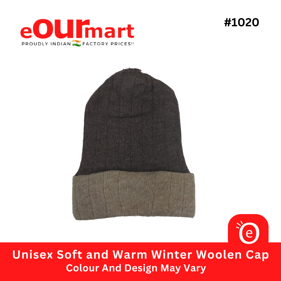 Unisex Soft and Warm Winter Woolen Cap |   Colour And Design May Vary