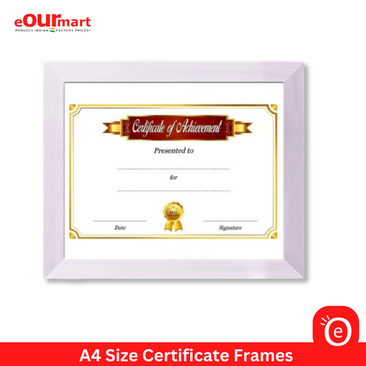 A4 Size White Certificate Frame, 8x12 Inch