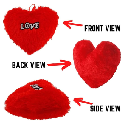 Valentine Special Huggable Love Heart Shape Soft Plush Stuffed Cushion Pillow Toy in Red | Heart Shape Cushion Pillow Valentine GiftColor |  | Sleeping Pillow for Girl Birthday Gift, Valentine's Day