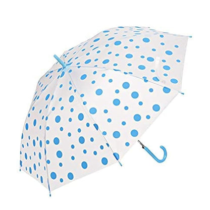 Umbrella Transparent Dotted | Dotted Transparent Umbrella For Women (21 Inch Size) | Polka Dots Umbrella - Best For Sun Protection, Photography And For Rainy Season (Multicolor)