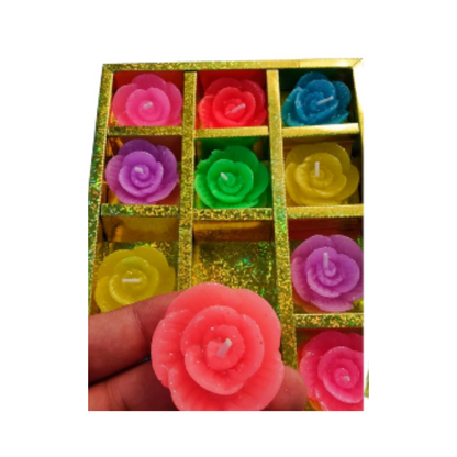 Diwali Candles For Home Decoration | Flower Shape Floating Candles (Small Size)