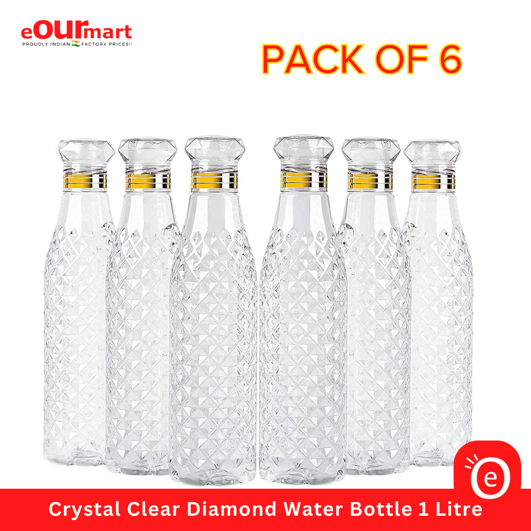 Crystal Clear Diamond Water Bottle 1 Litre