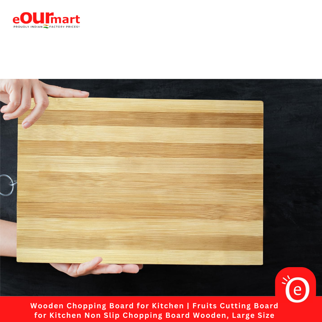 Wooden Chopping Board for Kitchen | Fruits Cutting Board for Kitchen Non Slip Chopping Board Wooden, Large Size