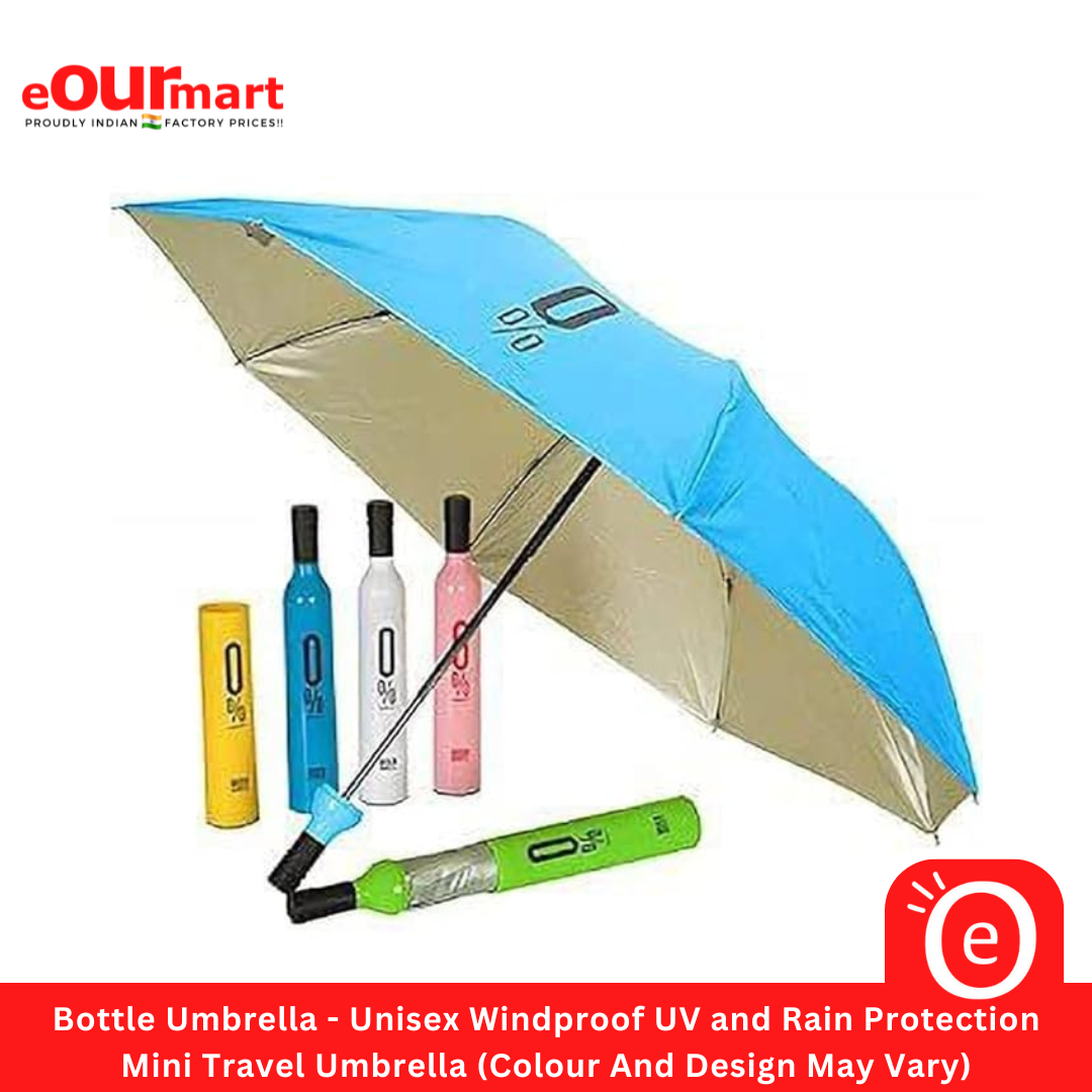 Bottle Umbrella - Unisex Windproof UV and Rain Protection | Mini Travel Umbrella