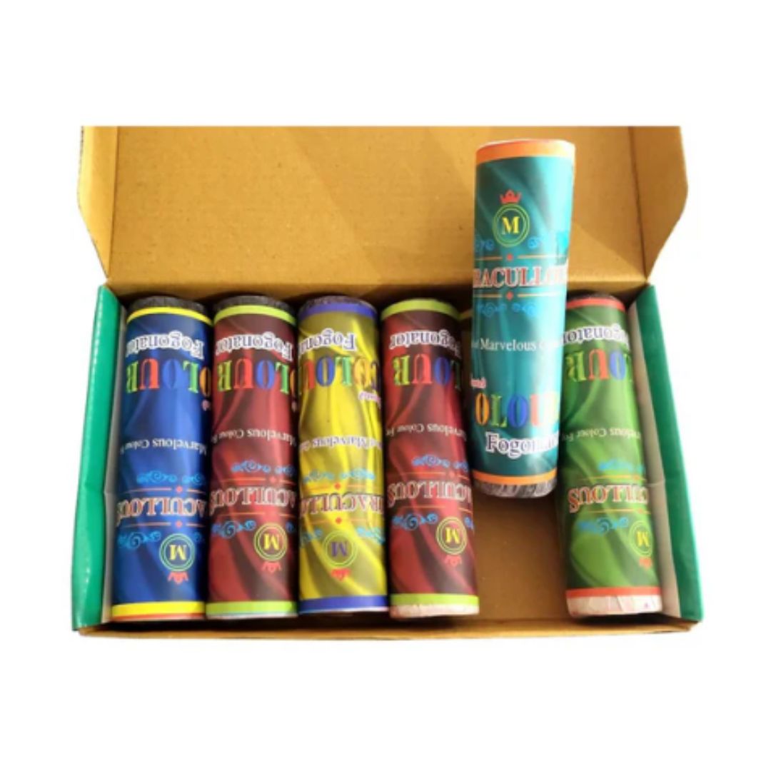 Holi Pyro Colours 3 in 1 Multicolor, Pack of 6 Pcs @269.40/- | Holi Rang Pyro Refill | Holi Color Smoke, Brand may differ