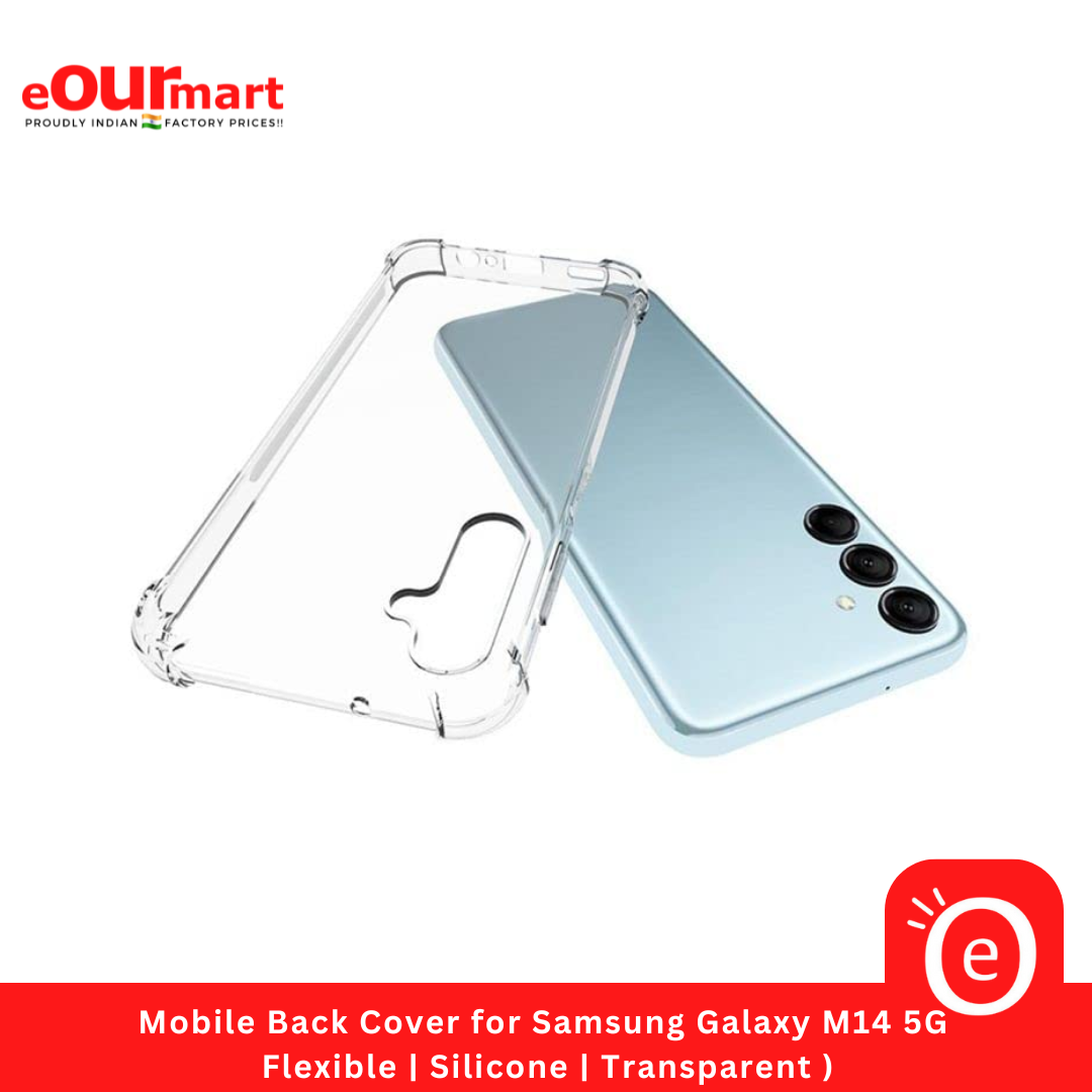 Mobile Back Cover for Samsung Galaxy M14 5G   Flexible | Silicone | Transparent )